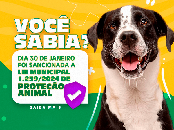 Saiba mais sobre a Lei Municipal de Proteção aos Animais.