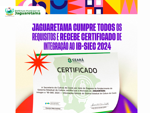 JAGUARETAMA CUMPRE TODOS 0S REQUISITOS E RECEBE CERTIFICADO DE INTEGRAÇÃO AO IB-SIEC 2024